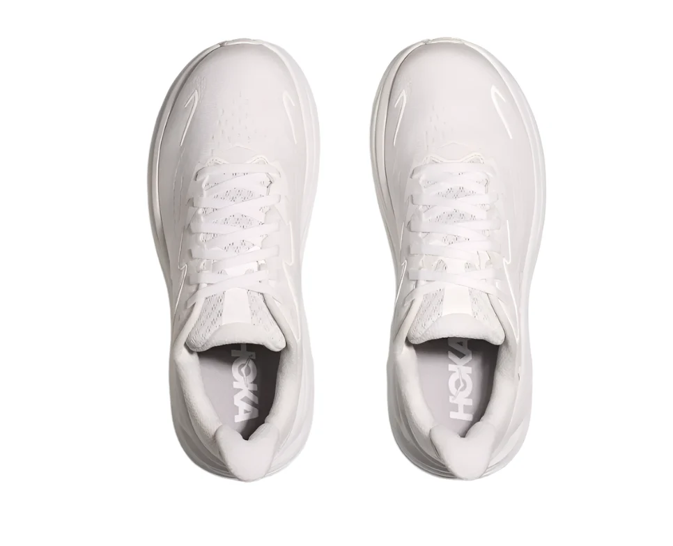 WOMEN'S HOKA CLIFTON 10 | WHITE / WHITE - Image 3