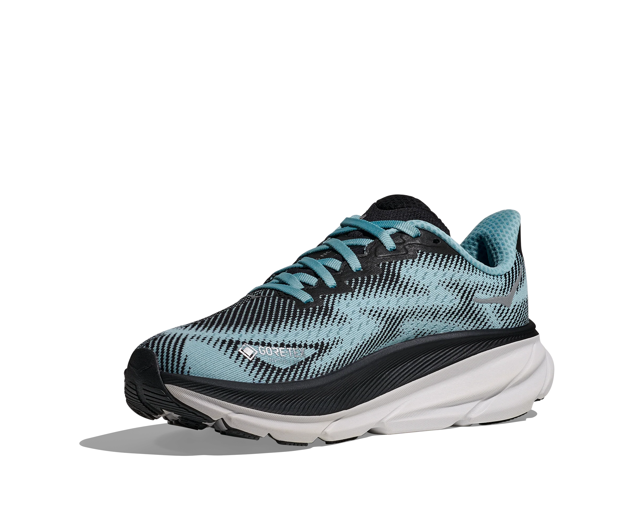 WOMEN'S HOKA CLIFTON 9 GTX | BLACK | RAINDROP - Image 3