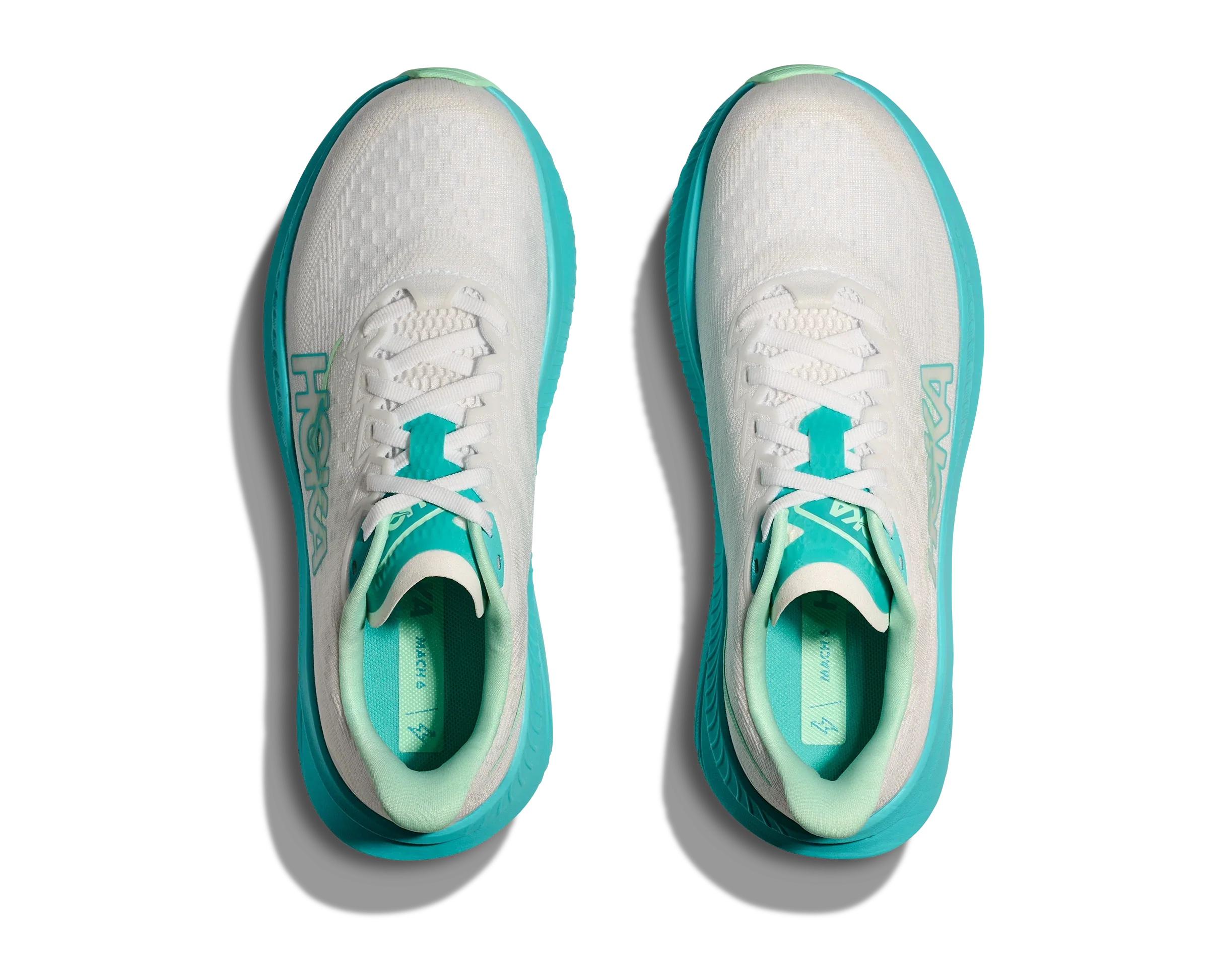 WOMEN'S HOKA MACH 6 | WHITE / CIELO BLUE - Image 3