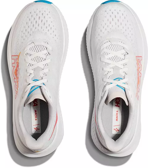 WOMEN'S HOKA MACH 6 | WHITE / NIMBUS CLOUD - Image 4