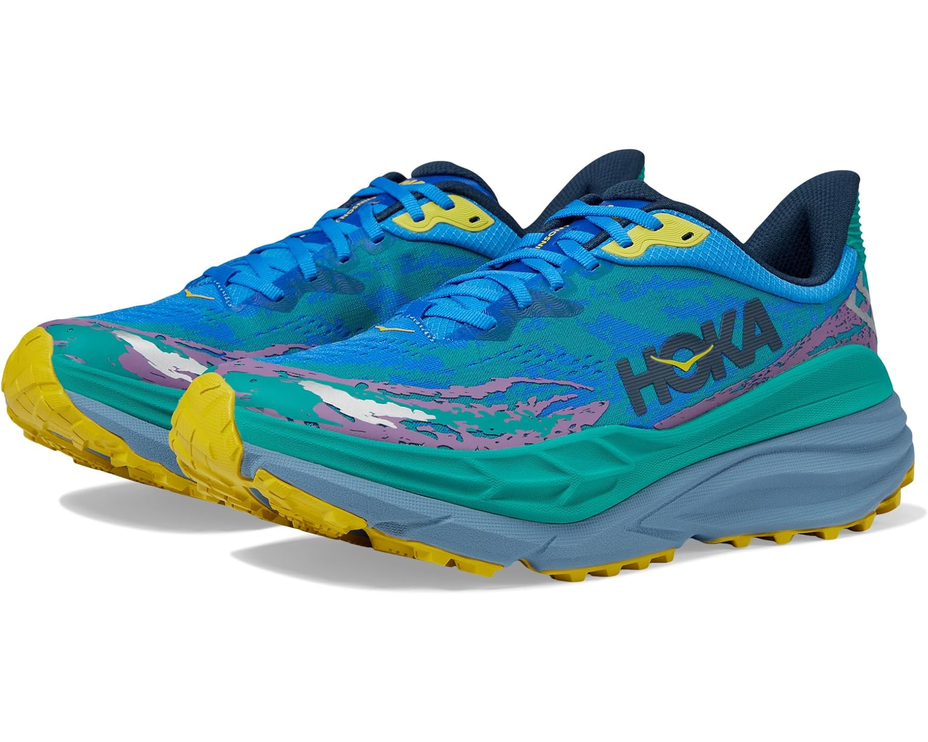 WOMEN'S HOKA STINSON 7 | VIRTUAL BLUE / TECH GREEN - Image 5