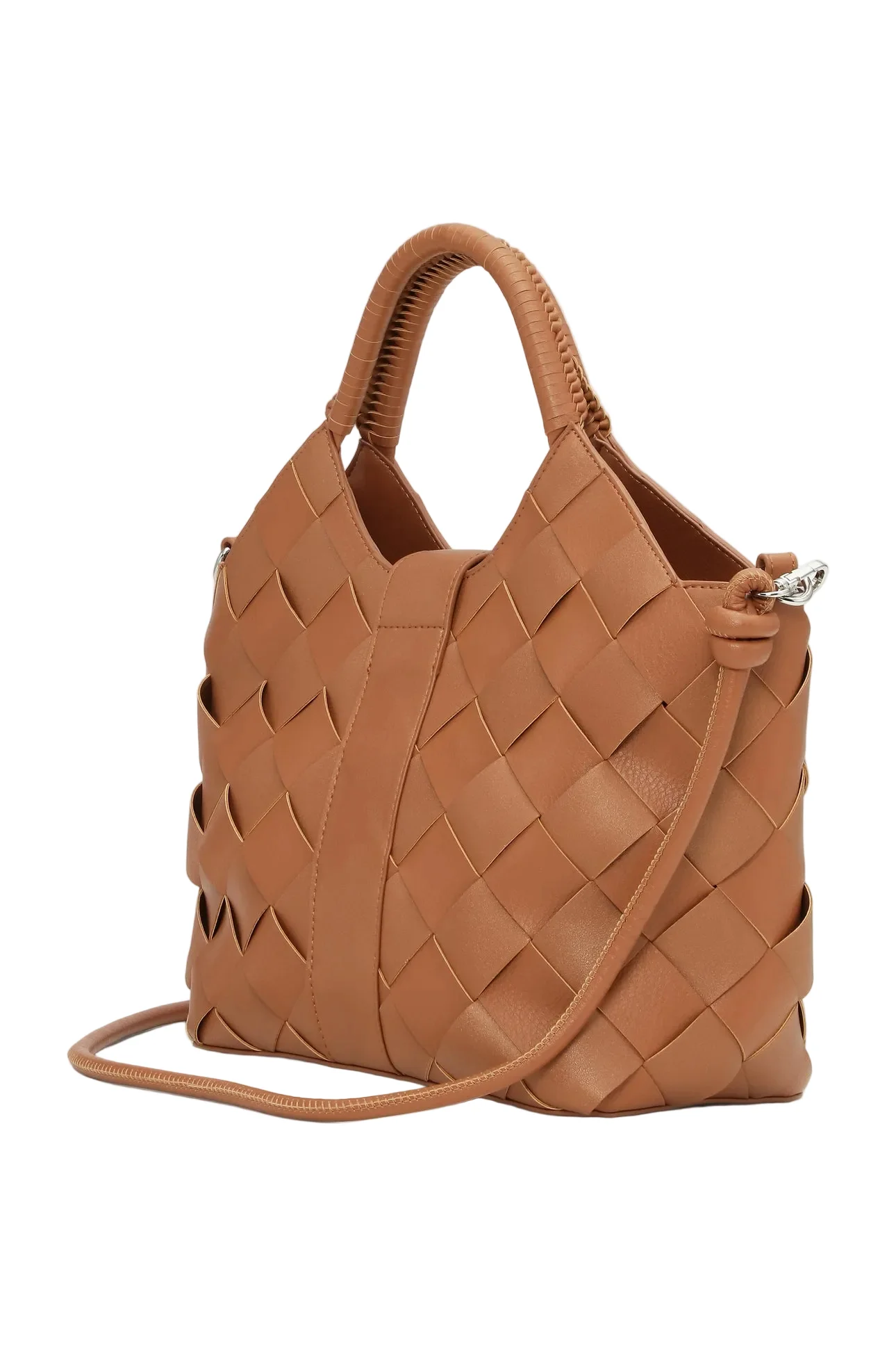 WOMEN'S ILSE JACOBSEN BRAIDED HANDBAG | COGNAC - Image 4
