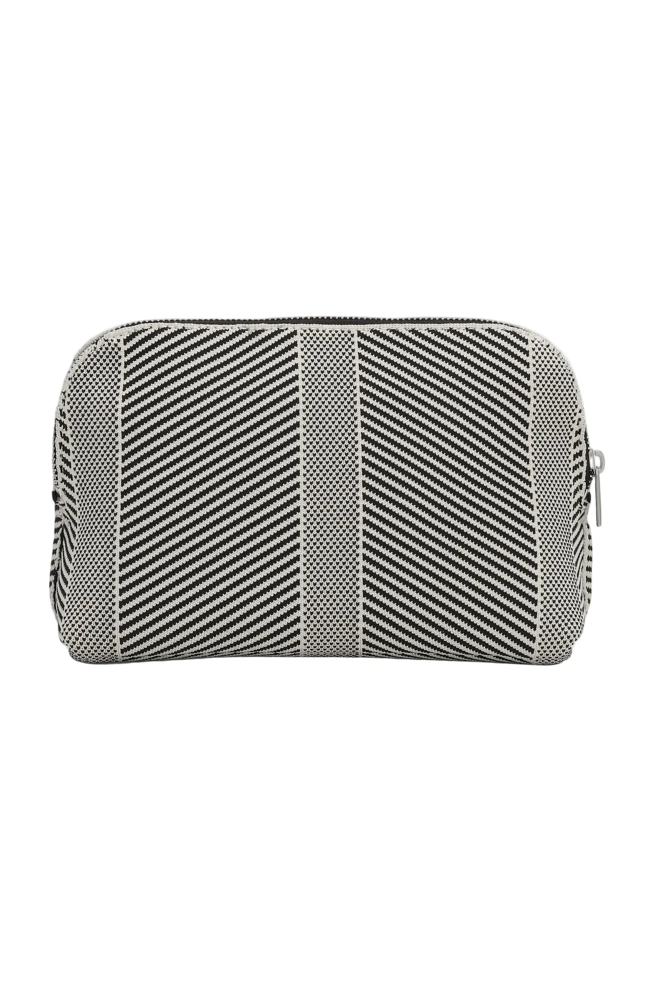 WOMEN'S ILSE JACOBSEN KNITTED MAKE UP BAG | MILK CREME BLACK - Image 2