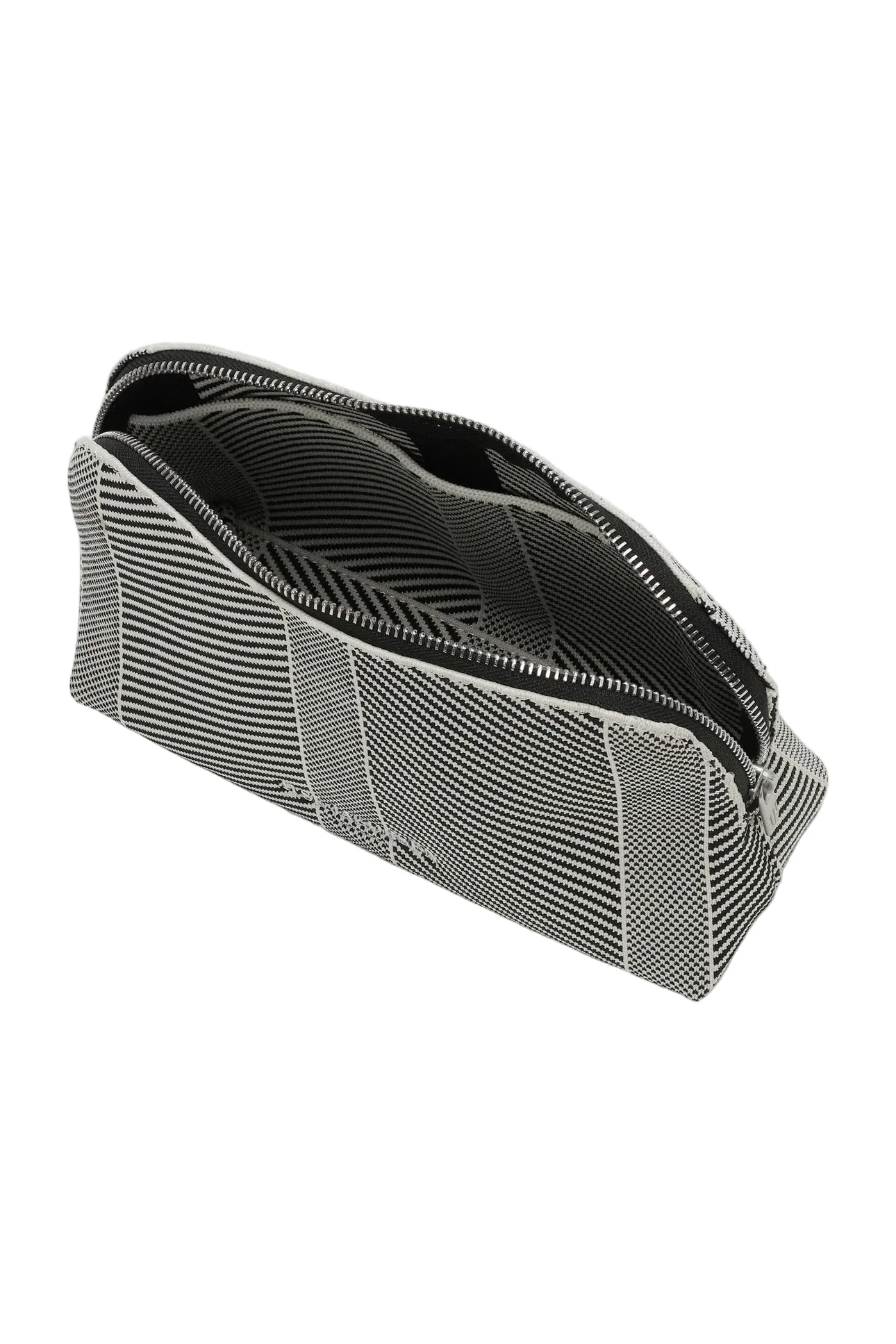 WOMEN'S ILSE JACOBSEN KNITTED MAKE UP BAG | MILK CREME BLACK - Image 3