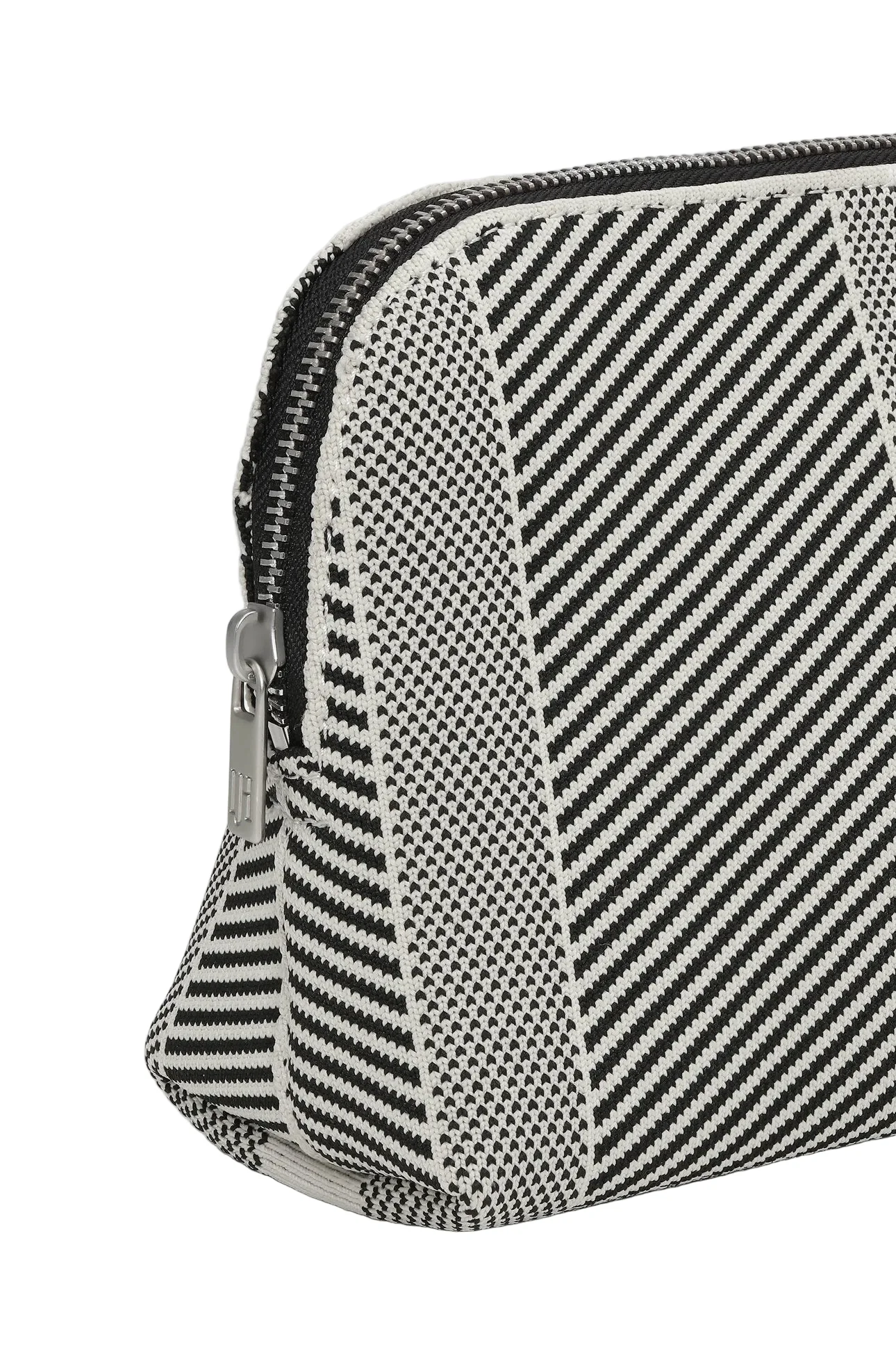 WOMEN'S ILSE JACOBSEN KNITTED MAKE UP BAG | MILK CREME BLACK - Image 4