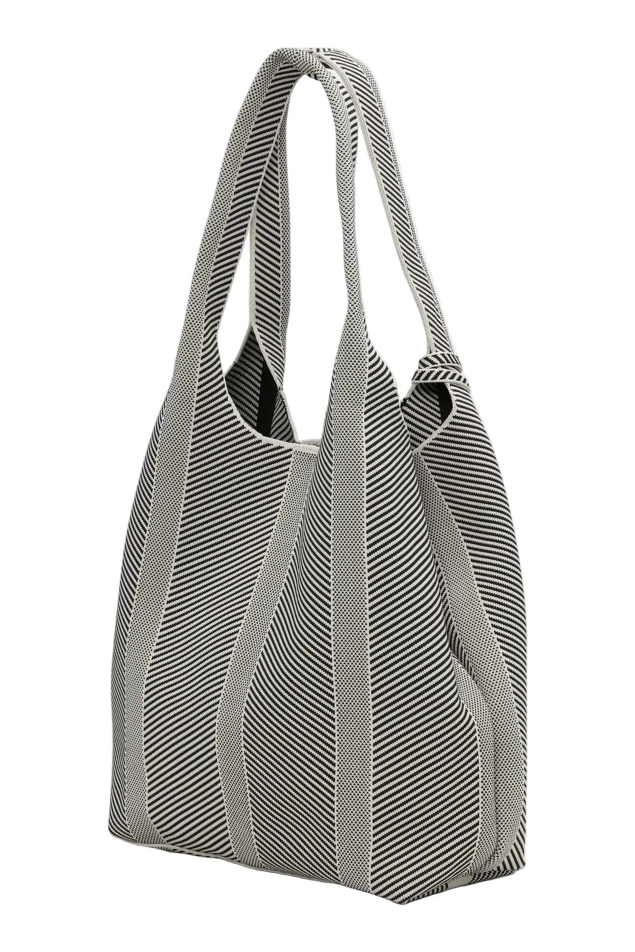 WOMEN'S ILSE JACOBSEN KNITTED BAG | MILK CREME BLACK - Image 2
