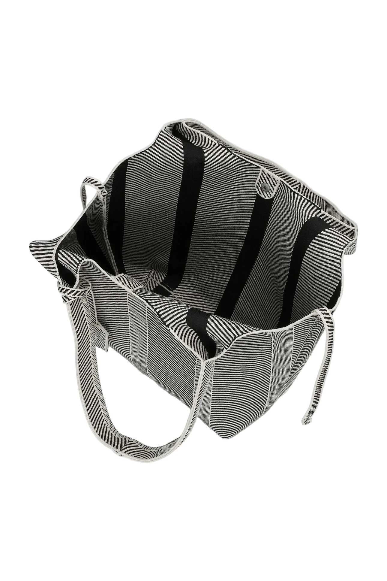 WOMEN'S ILSE JACOBSEN KNITTED BAG | MILK CREME BLACK - Image 4