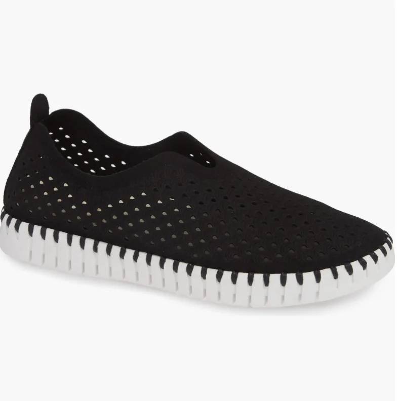WOMEN'S ILSE JACOBSEN TULIP 139 SLIP-ON | BLACK / WHITE - Image 4