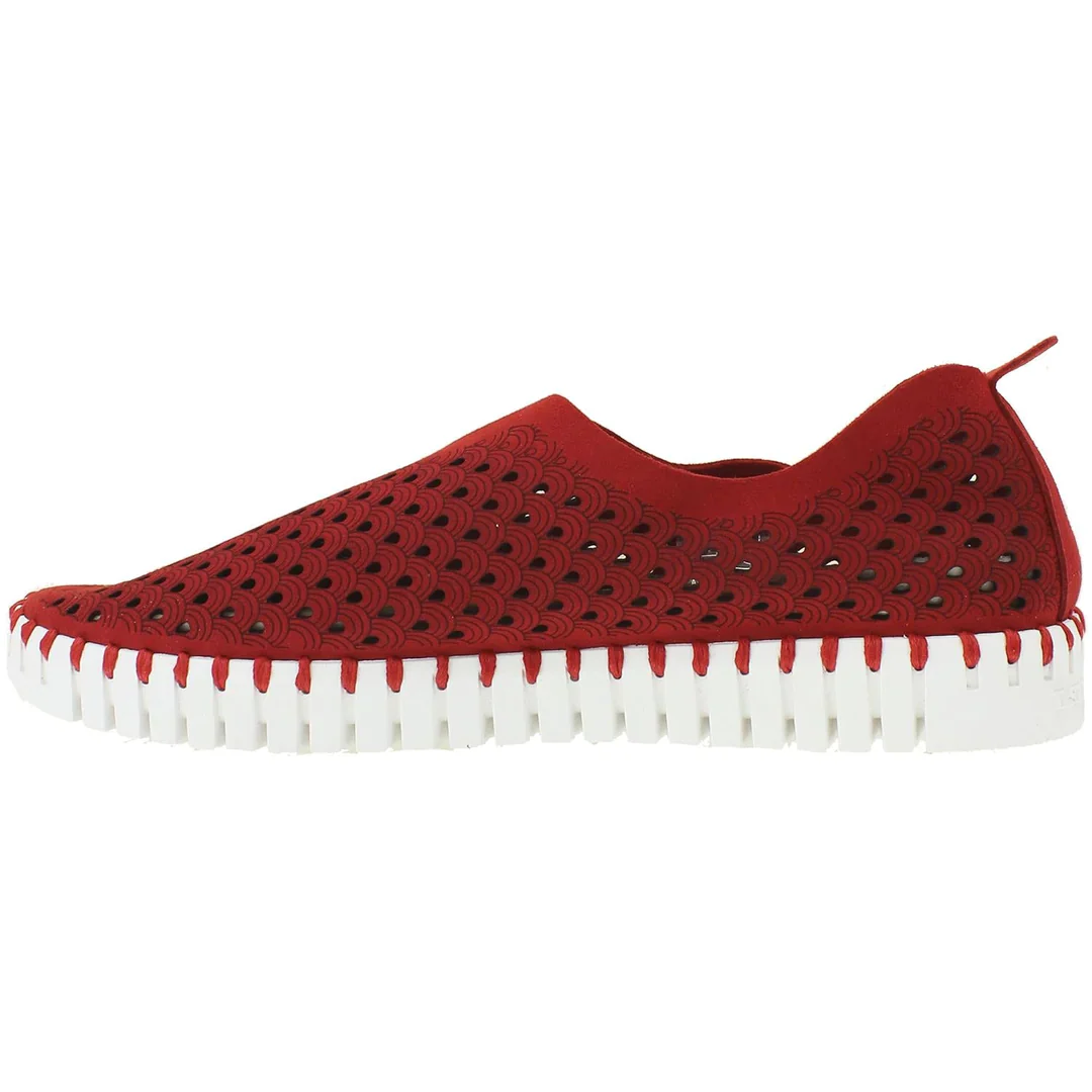 WOMEN'S ILSE JACOBSEN TULIP SLIP-ON | DEEP RED - Image 3
