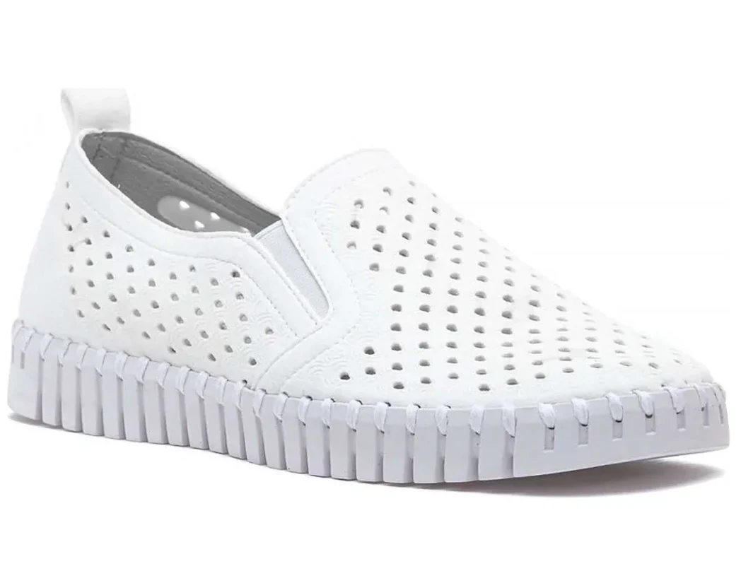 WOMEN'S ILSE JACOBSEN TULIP SLIP-ON | WHITE - Image 3