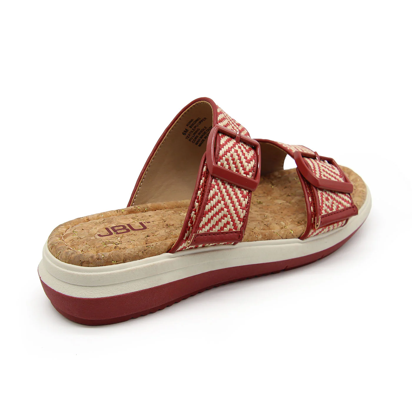 WOMEN'S JBU KONA | RED / CREAM RAFIA - Image 4