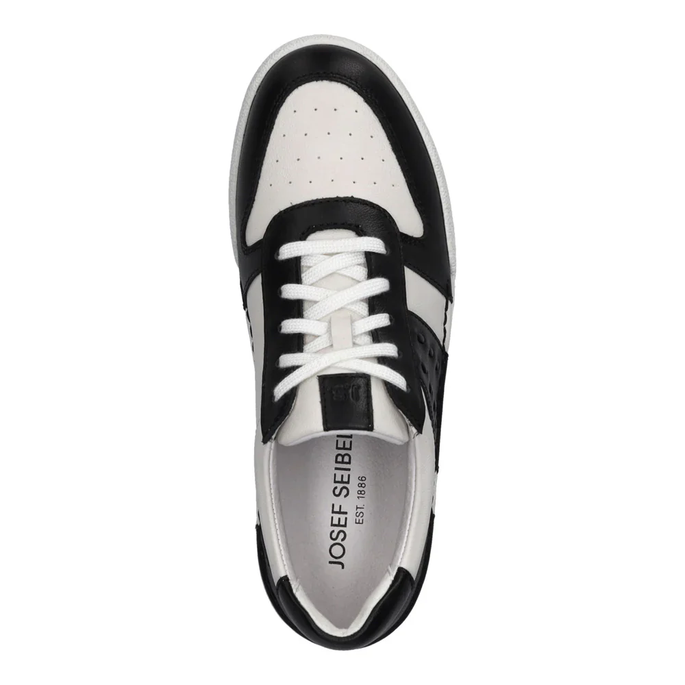 WOMEN'S JOSEF SEIBEL CLAIRE 27 | BLACK / WHITE LEATHER - Image 5