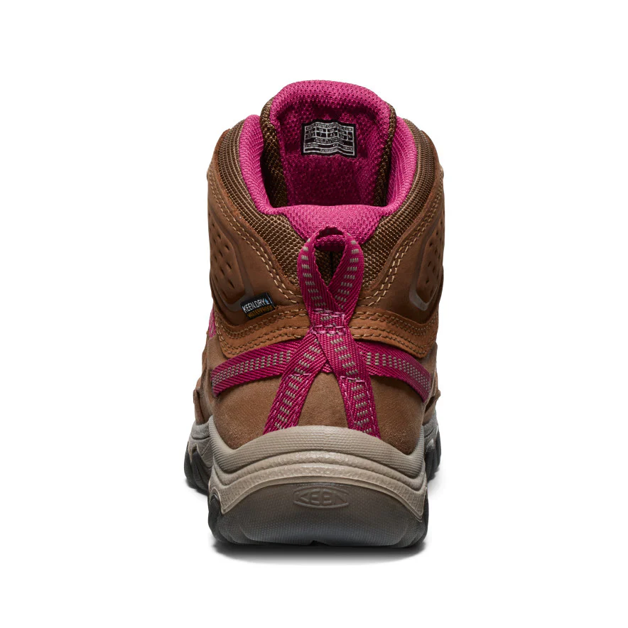 WOMEN'S KEEN TARGHEE IV MID WATERPROOF HIKING BOOT | BISON / BEAUJOLAIS - Image 5