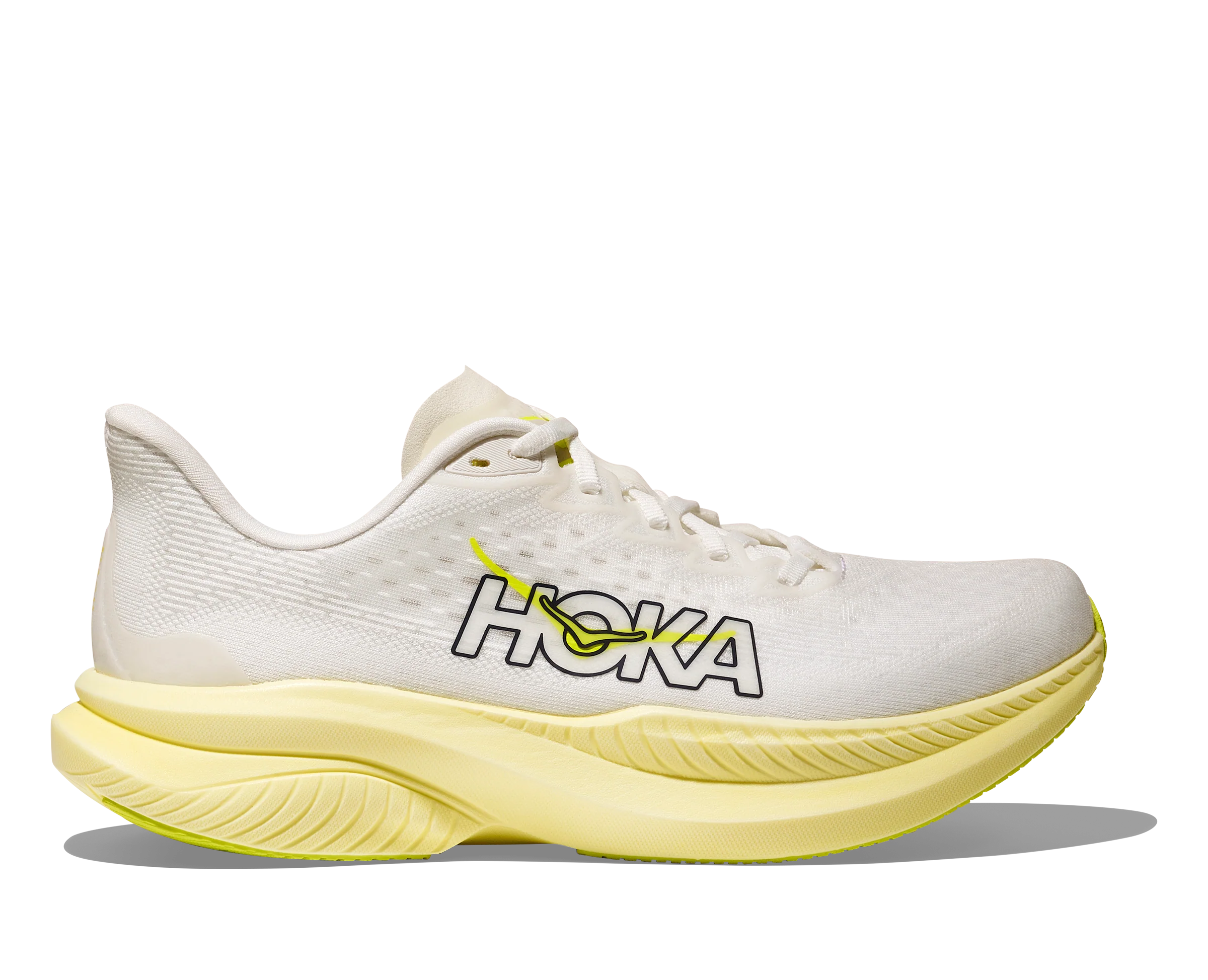 WOMEN'S HOKA MACH 6 | WHITE | NEON HOKA CITRUS