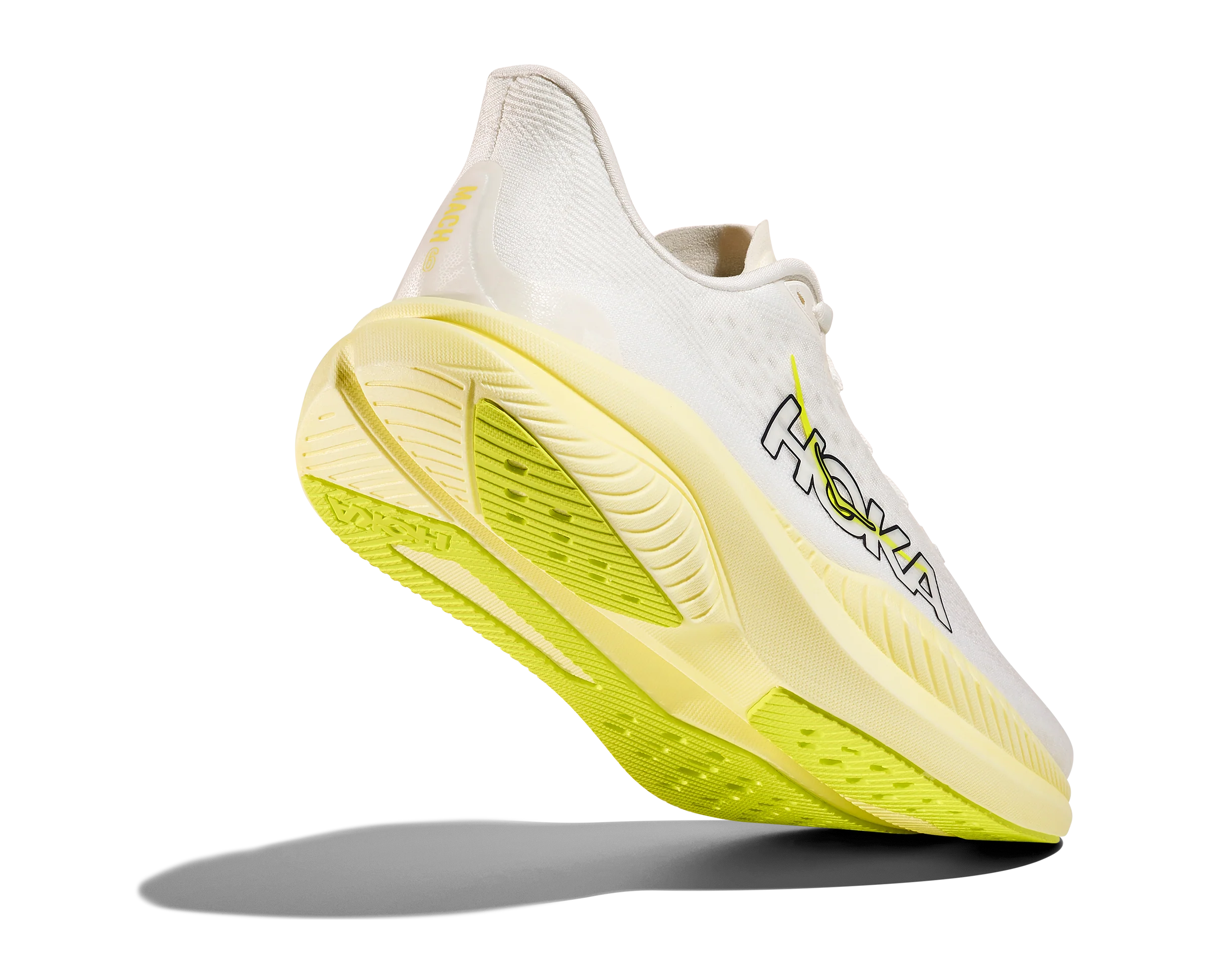 WOMEN'S HOKA MACH 6 | WHITE | NEON HOKA CITRUS - Image 2