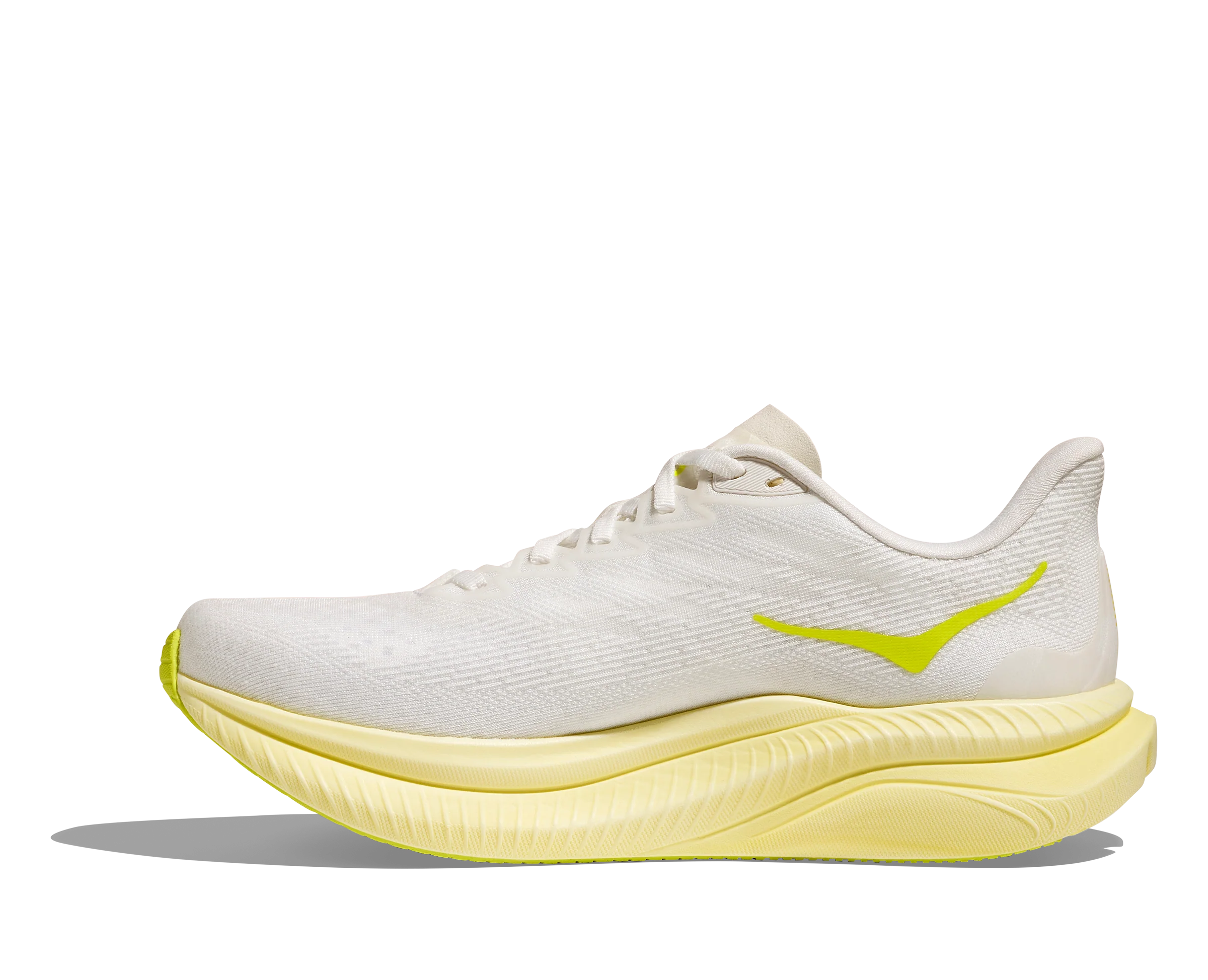 WOMEN'S HOKA MACH 6 | WHITE | NEON HOKA CITRUS - Image 5