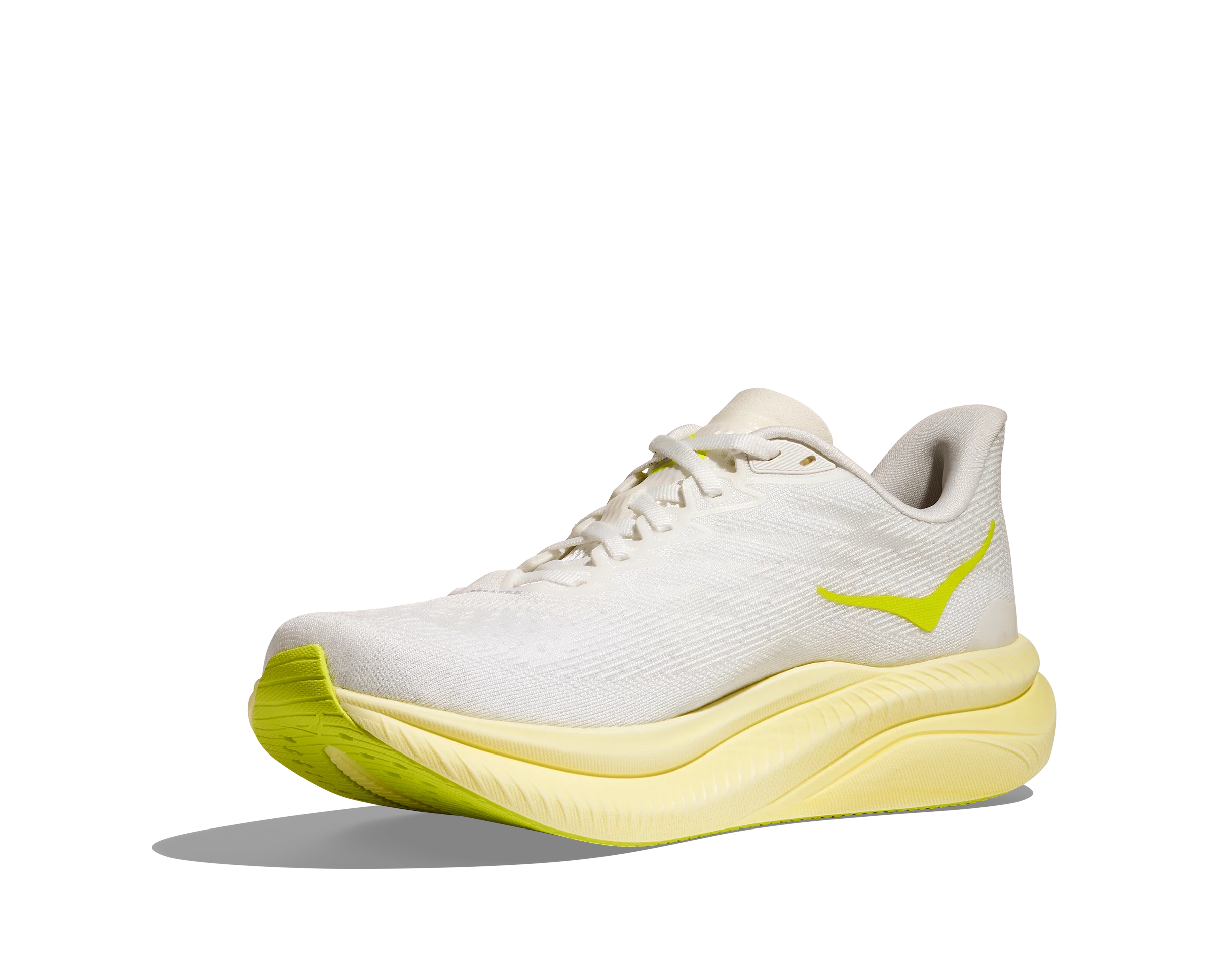 WOMEN'S HOKA MACH 6 | WHITE | NEON HOKA CITRUS - Image 7