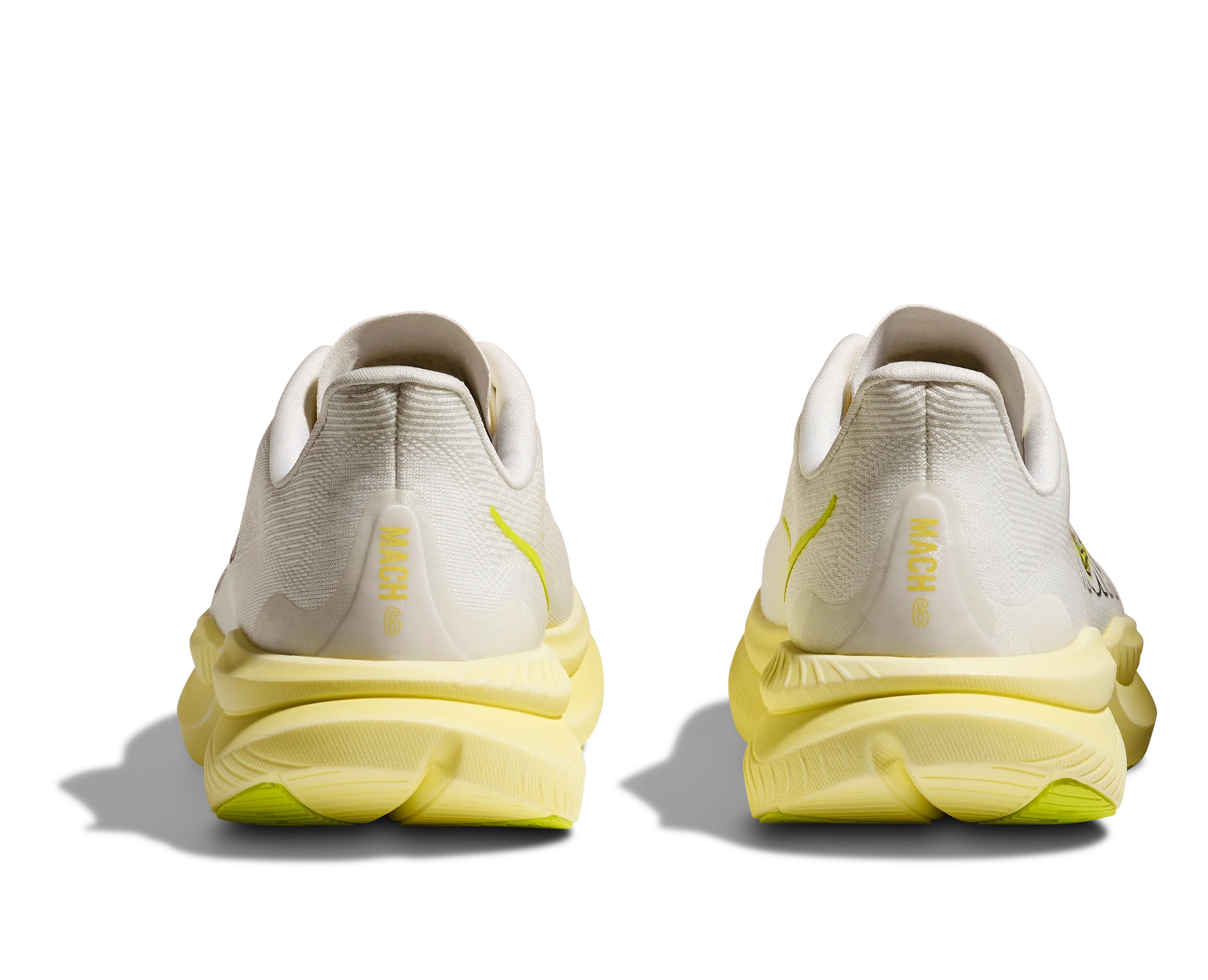 WOMEN'S HOKA MACH 6 | WHITE | NEON HOKA CITRUS - Image 8