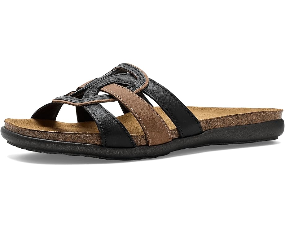 WOMENS NAOT LIV SLIP ON SANDAL | JET BLACK | LATTE COMBO - Image 2