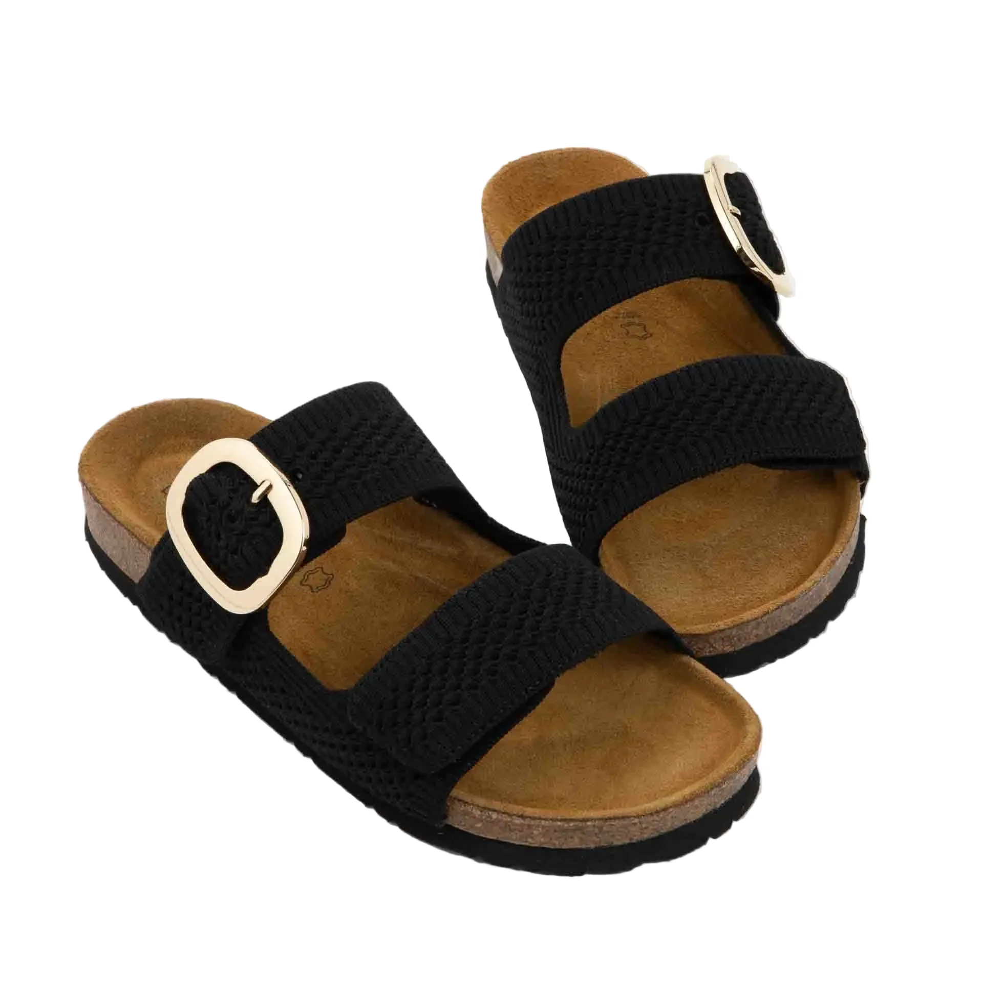 WOMENS NAOT MIAMI SANDAL | BLACK KNIT FABRIC - Image 5