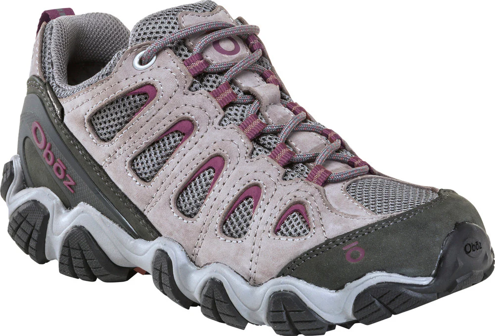 WOMEN'S OBOZ SAWTOOTH II LOW WATERPROOF | PEWTER / VIOLET - Image 3