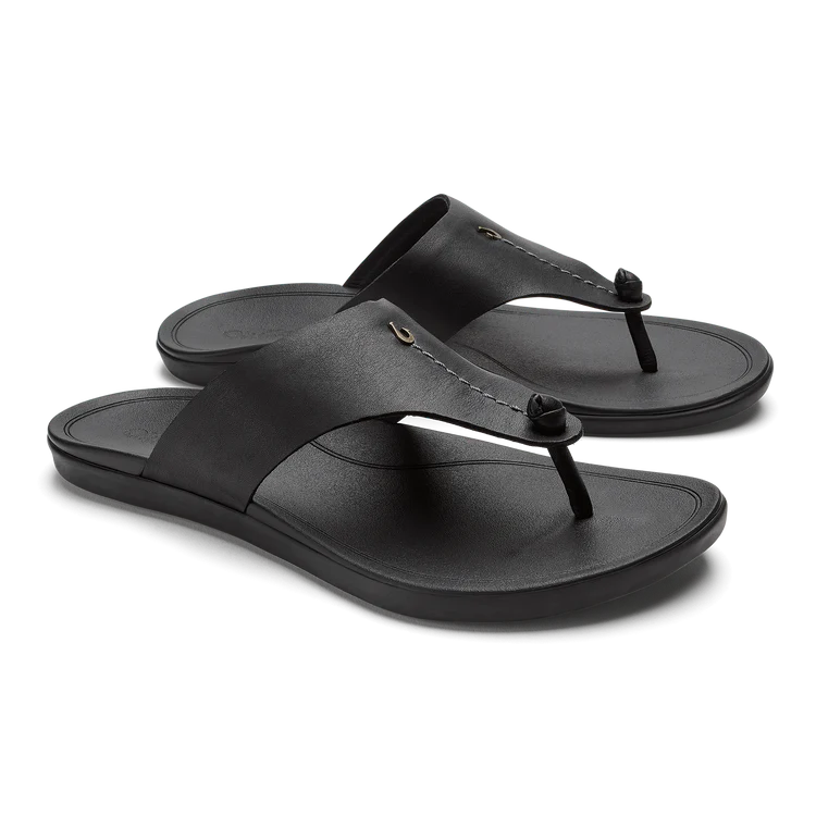 WOMEN'S OLUKAI HO'OPIO MELE | BLACK / BLACK - Image 5