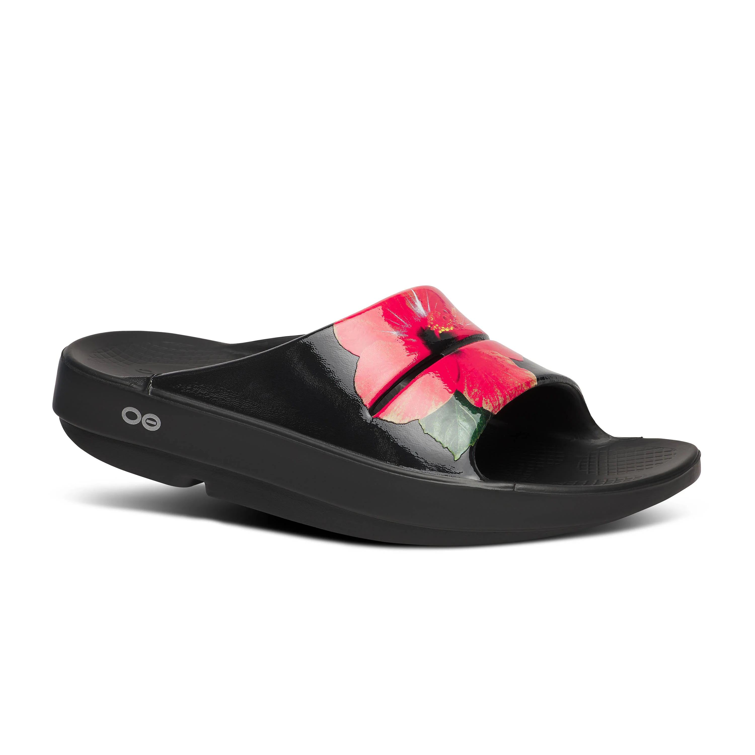 WOMEN'S OOFOS OOAHH LIMITED SLIDE SANDAL | HIBISCUS - Image 2