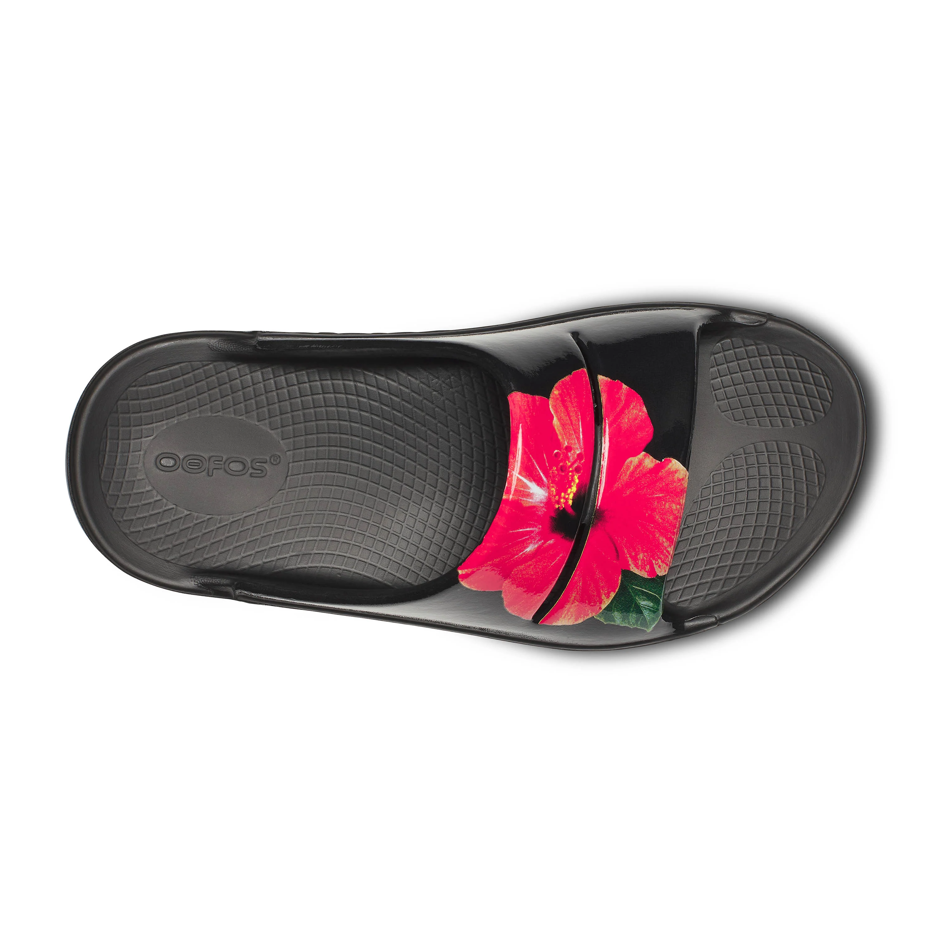 WOMEN'S OOFOS OOAHH LIMITED SLIDE SANDAL | HIBISCUS - Image 6