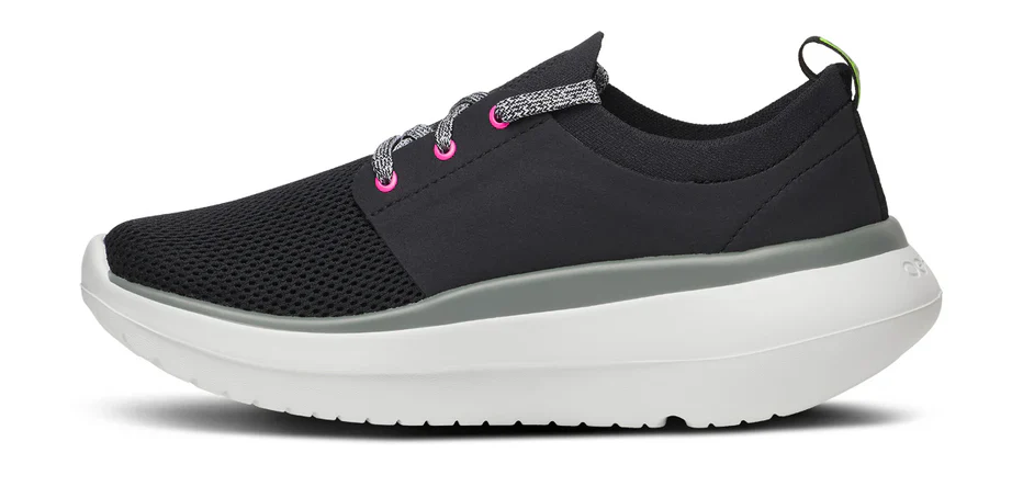 WOMEN'S OOFOS OOMY STRIDE | WHITE / BLACK - Image 2