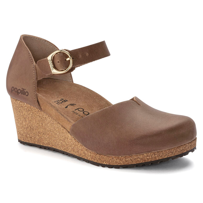 WOMEN'S PAPILLIO BY BIRKENSTOCK MARY WEDGE SANDAL | COGNAC OILED - Image 3