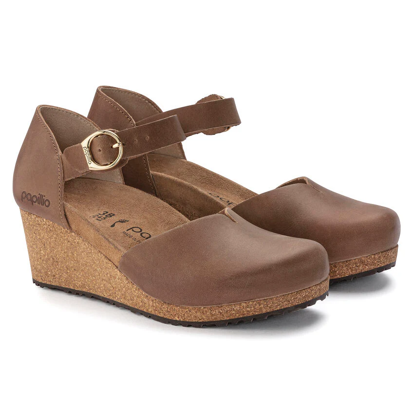 WOMEN'S PAPILLIO BY BIRKENSTOCK MARY WEDGE SANDAL | COGNAC OILED - Image 8