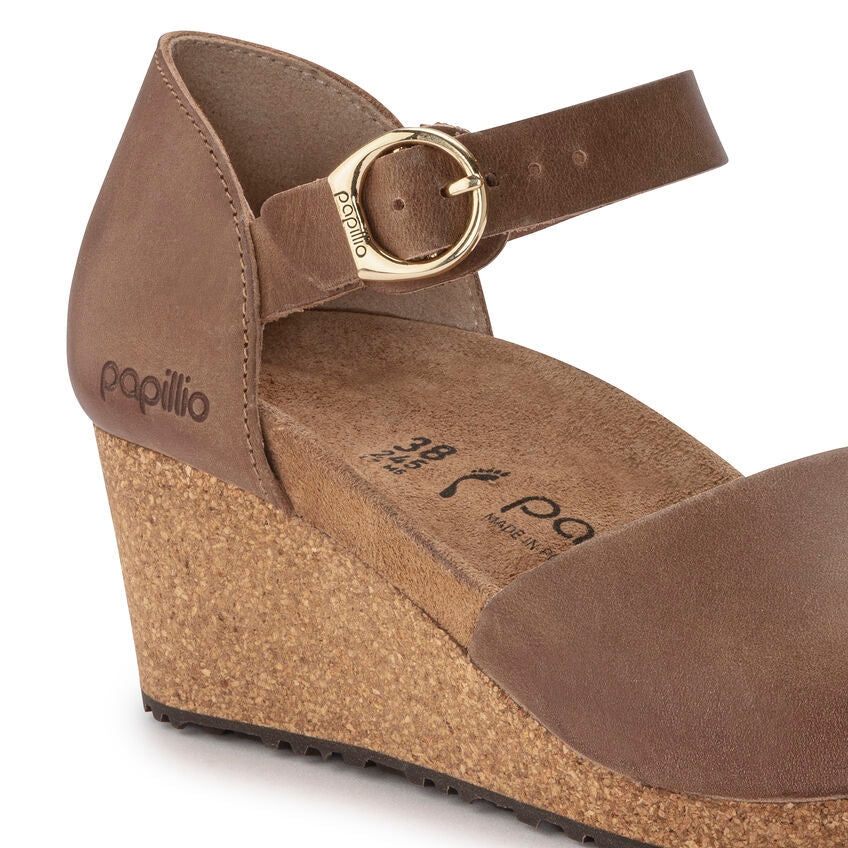 WOMEN'S PAPILLIO BY BIRKENSTOCK MARY WEDGE SANDAL | COGNAC OILED - Image 9