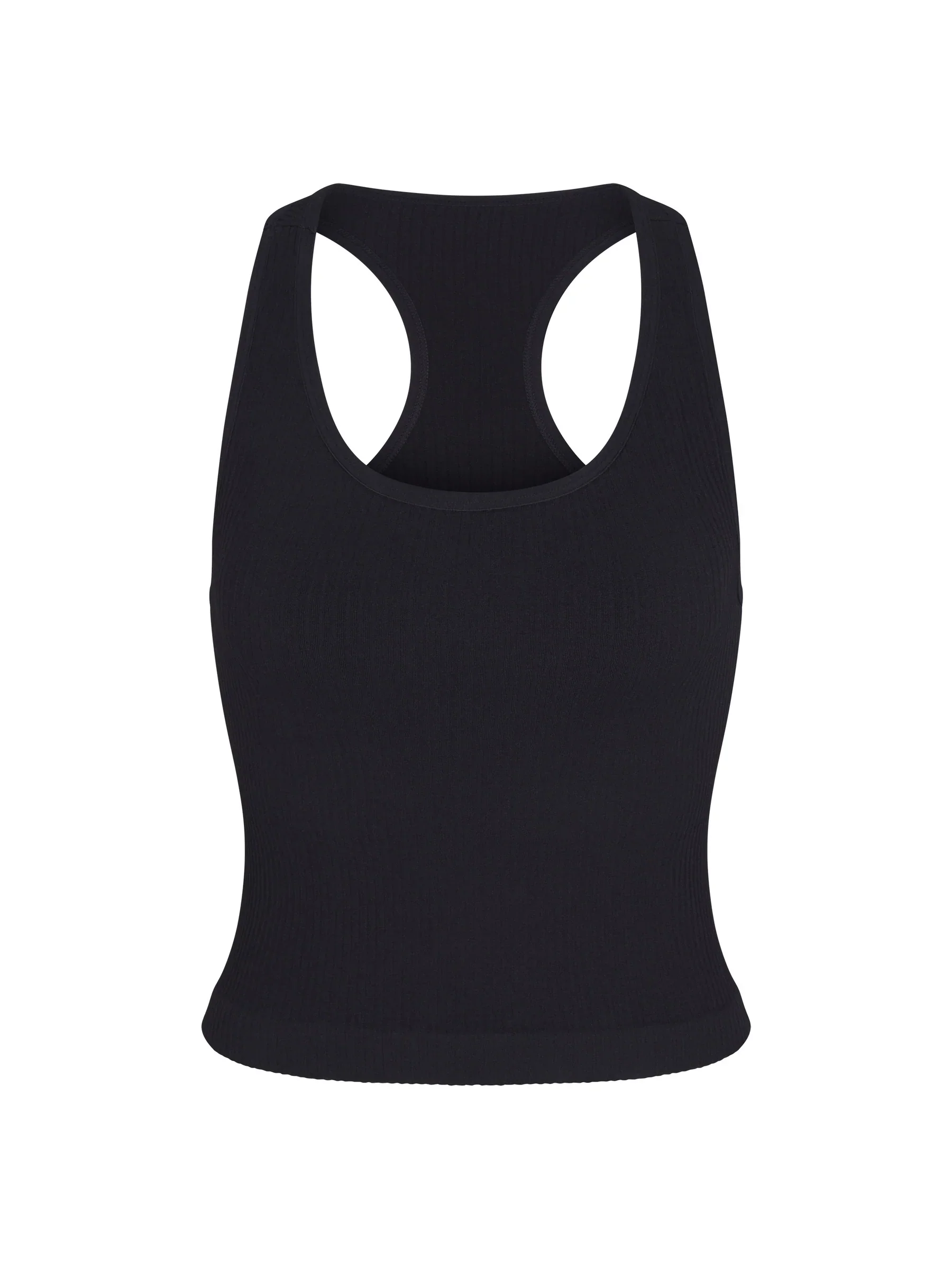 WOMEN'S PB5-STAR RIBBED RACER BACK TANK | BLACK - Image 3