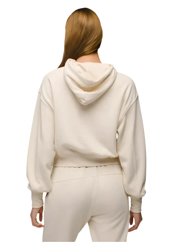 WOMEN'S PRANA COZY UP CROP HOODIE | CANVAS HEATHER - Image 3
