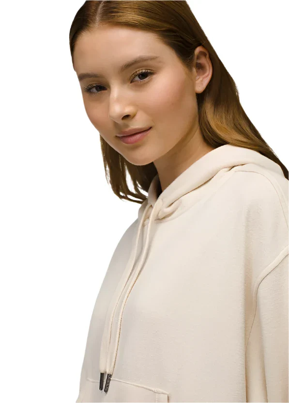 WOMEN'S PRANA COZY UP CROP HOODIE | CANVAS HEATHER - Image 4