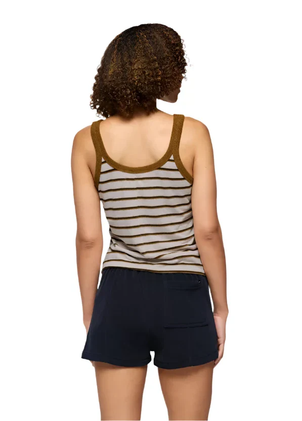WOMEN'S PRANA COZY UP TANK | RETRO OLIVE STRIPE - Image 4