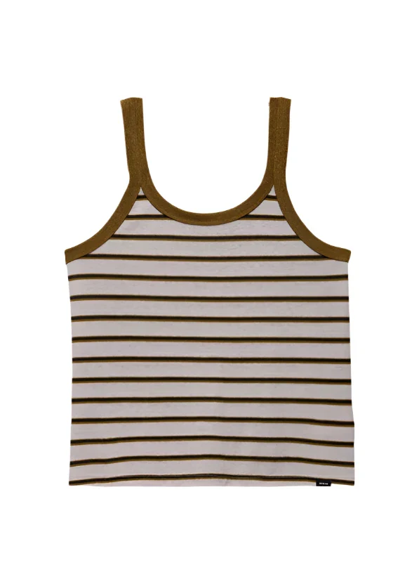WOMEN'S PRANA COZY UP TANK | RETRO OLIVE STRIPE - Image 5