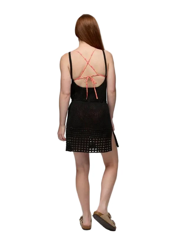 WOMEN'S PRANA CROCHET MINI DRESS | BLACK - Image 2