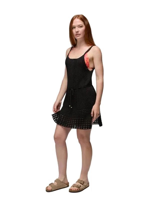WOMEN'S PRANA CROCHET MINI DRESS | BLACK - Image 6