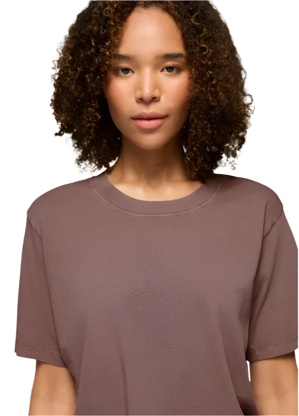WOMEN'S PRANA EVERYDAY CROP TEE | CAROB - Image 2