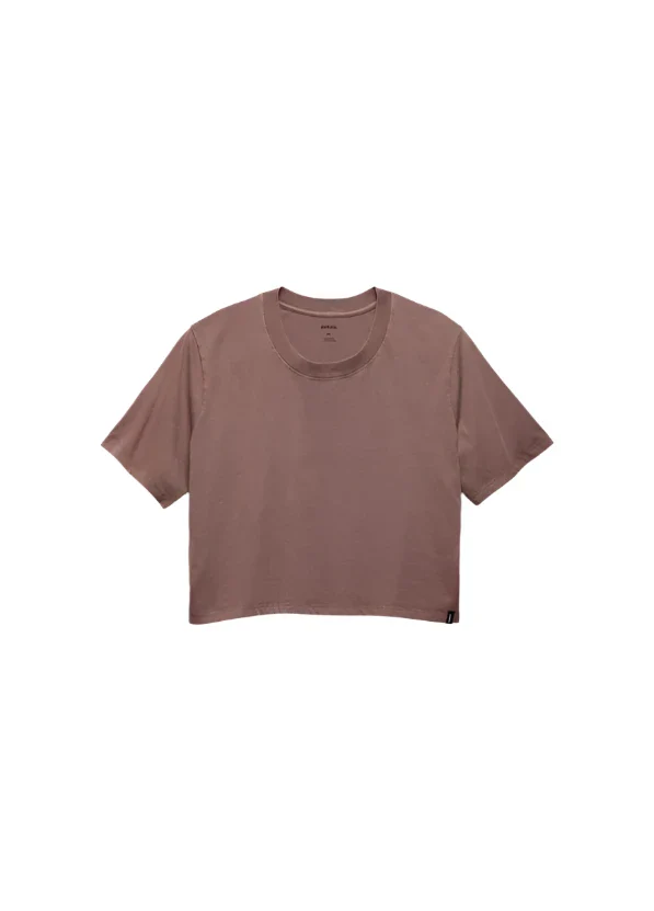 WOMEN'S PRANA EVERYDAY CROP TEE | CAROB - Image 6
