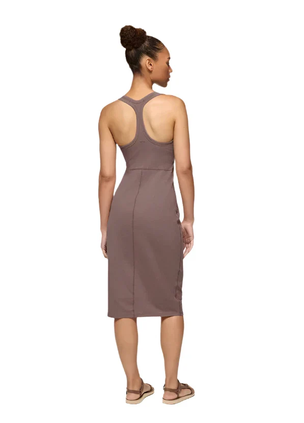 WOMEN'S PRANA HEAVANA RACERBACK MIDI DRESS | CAROB HEATHER - Image 4