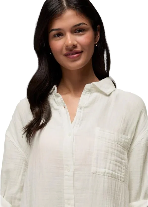 WOMEN'S PRANA HIDEAWAYS BUTTON DOWN TOP | ALBA - Image 3
