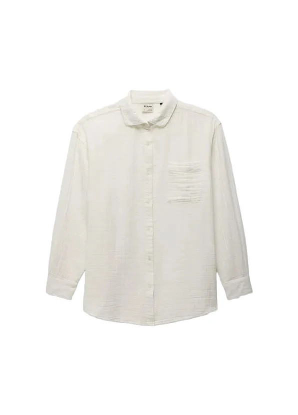 WOMEN'S PRANA HIDEAWAYS BUTTON DOWN TOP | ALBA - Image 6