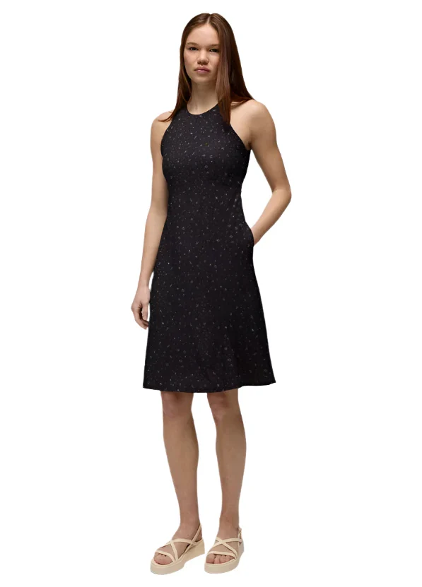WOMEN'S PRANA JEWEL LAKE SUMMER DRESS | BLACK SPRINGTIME - Image 3