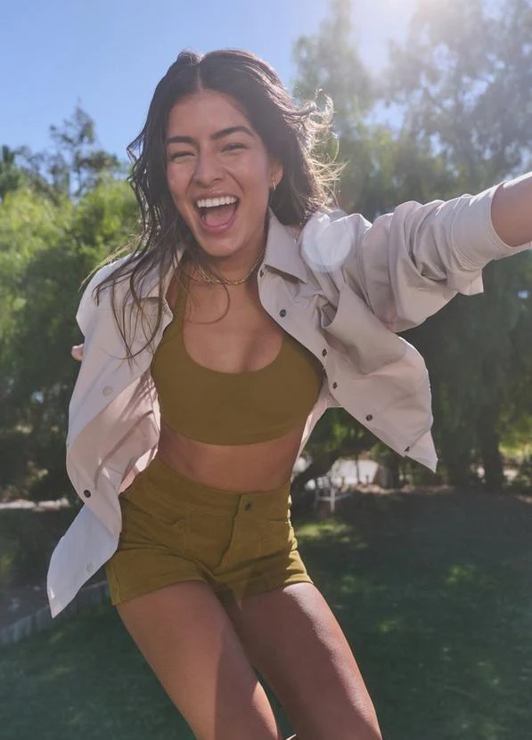 WOMEN'S PRANA RAILAY OVERSIZED BUTTON DOWN | ALMOND - Image 7