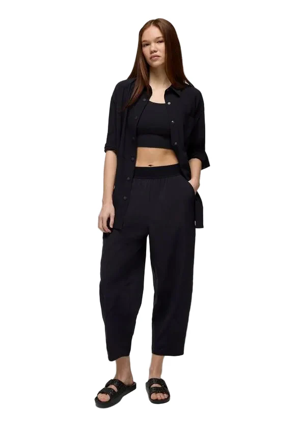 WOMEN'S PRANA RAILAY OVERSIZED BUTTON DOWN | BLACK - Image 6