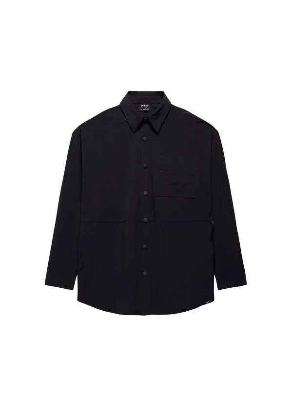 WOMEN'S PRANA RAILAY OVERSIZED BUTTON DOWN | BLACK - Image 7