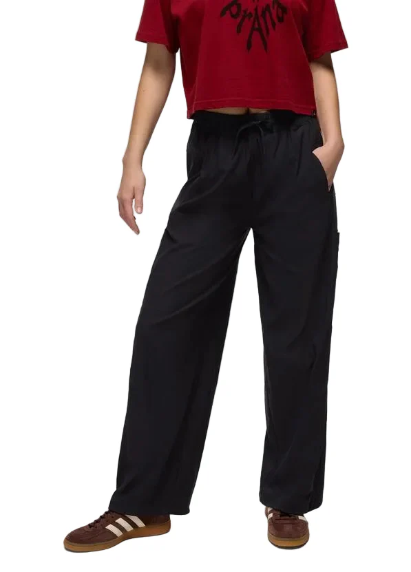 WOMEN'S PRANA SEND OFF HIGH RISE WIDE LEG PANT | BLACK