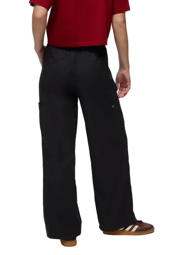 WOMEN'S PRANA SEND OFF HIGH RISE WIDE LEG PANT | BLACK - Image 2
